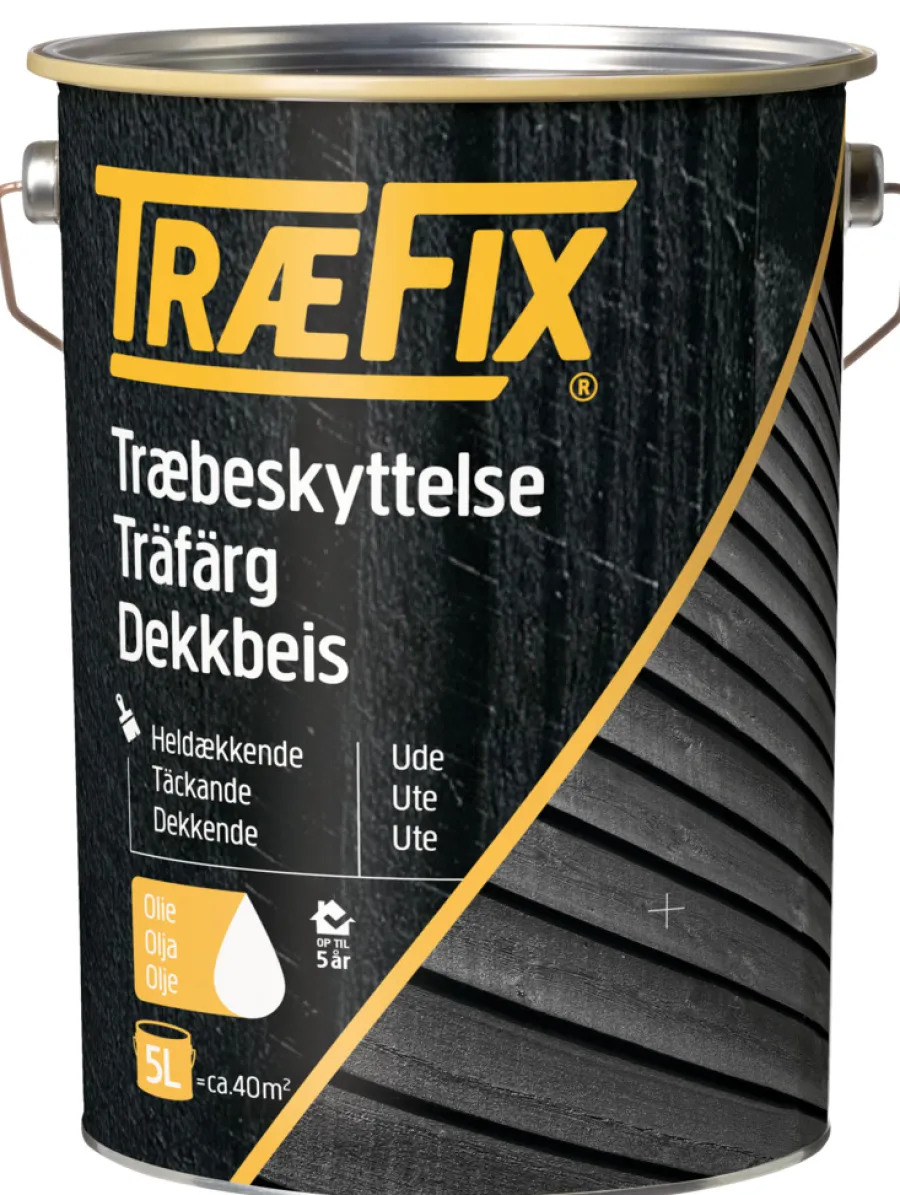 Træfix dekkbeis oljebasert 5 liter | Trebeskyttelse