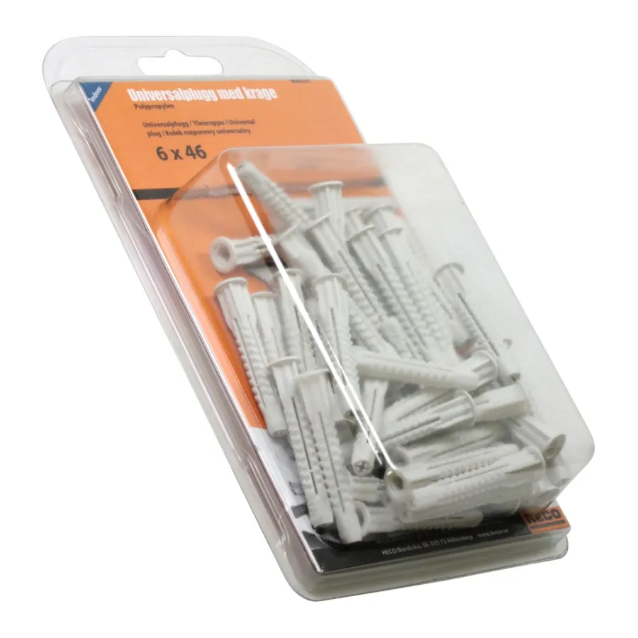 Heco Universalplugg 6 x 46 mm - 50 stk. | Plugger & Dybler