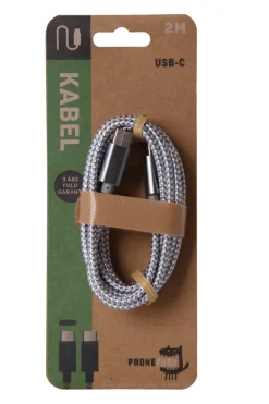 PhoneFood USB-C til USB-C kabel 2 meter | Kabler & Adaptere