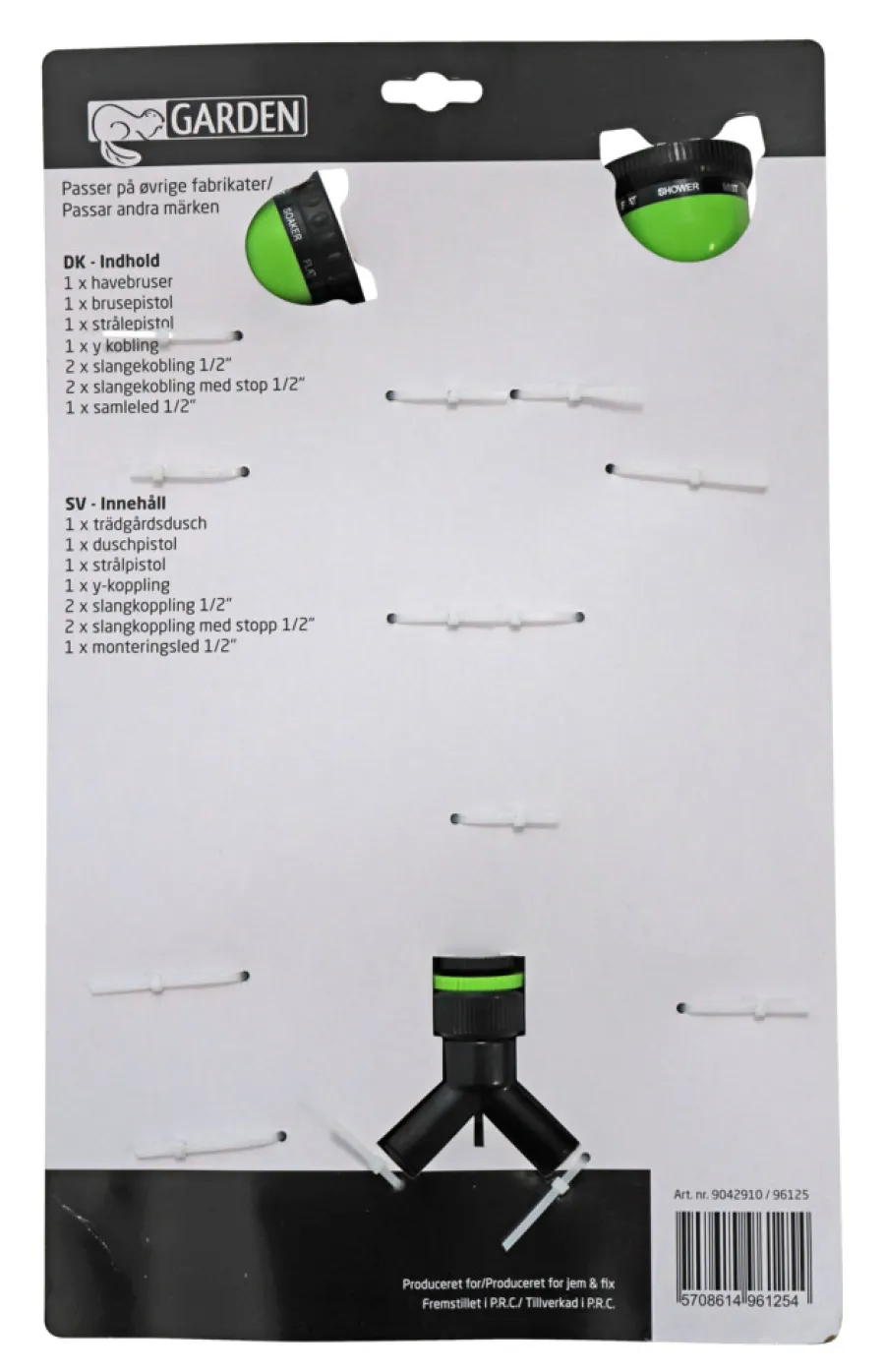 Garden Vanningssett 9 deler - ® | Koblinger & Sprøytepistoler