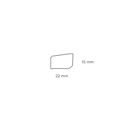 Hornbaek Vaskelist plast hvit – 15 x 22 x 3000 mm | Lister
