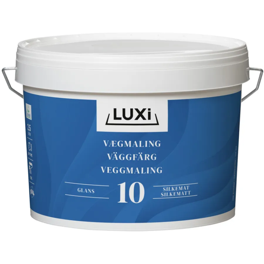 Luxi Veggmaling glans 10 2,5 liter - | Veggmaling