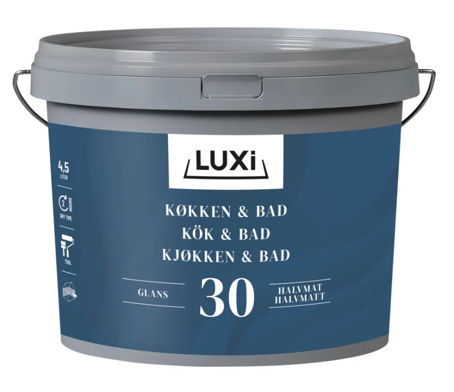 Luxi Veggmaling kjøkken/bad 4,5 liter - | Veggmaling