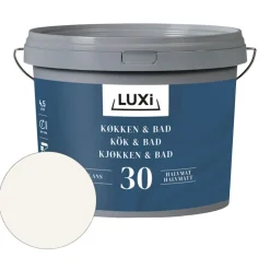 Luxi Veggmaling kjøkken/bad mote hvit 4,5 liter - | Veggmaling