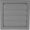Ventilasjonsrist med vindstopp 19 x 19 cm - grå | Ventilasjon