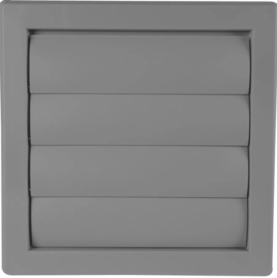 Ventilasjonsrist med vindstopp 19 x 19 cm - grå | Ventilasjon