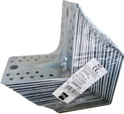 Vinkelbeslag med rib 105 × 105 × 90 mm 20-pk. | Bygningsbeslag