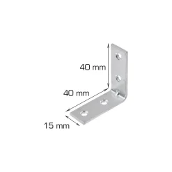 Home it Vinkelbeslag 40 x 40 x 15 mm - 2 stk. | Bygningsbeslag