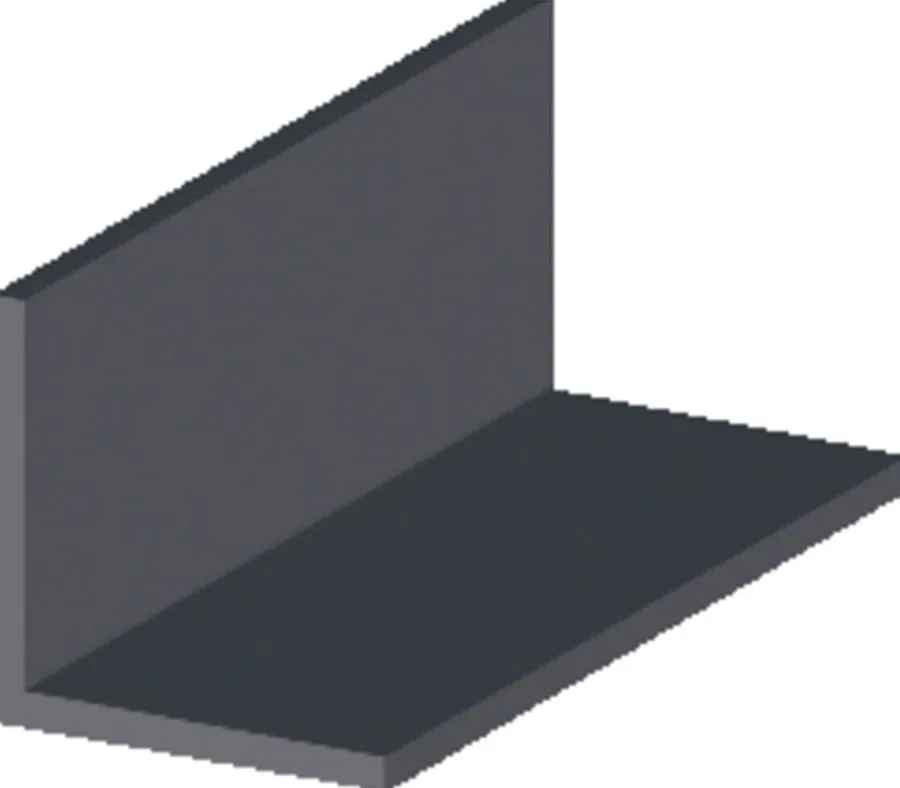 Vinkellist svart pvc - 25 x 25 mm x 2 m | Profillister
