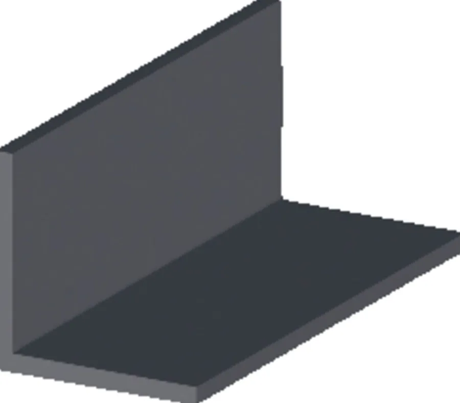 Vinkellist svart pvc - 25 x 25 mm x 1 meter | Profillister